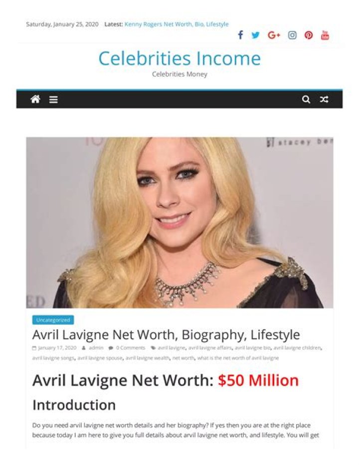 Avril Lavigne Net Worth: Details About Songs, Career, Age, Wealth, Income - SarkariResult